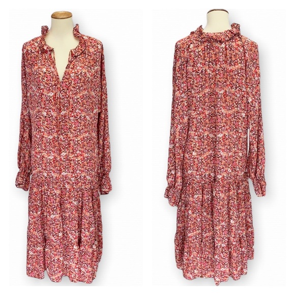 ANTHROPOLOGIE O.P.T Floral Peasant Maxi Dress NWT - Picture 3 of 12